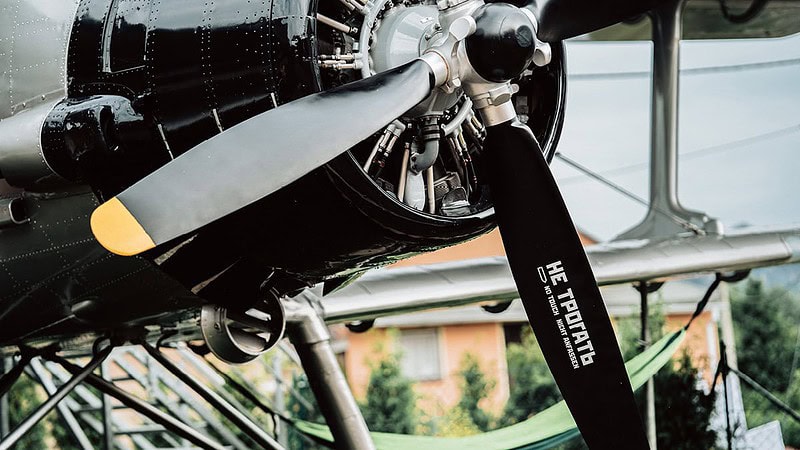 Propeller der AN2 Aufnahme von vorn, nah.