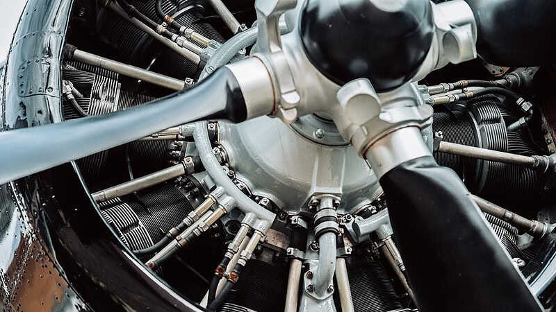 Sehr nahe Aufnahme des Propellers der AN2