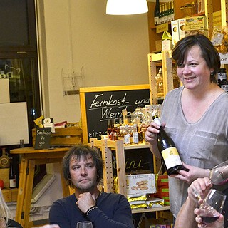 Vorstellung der Weine bei der Weinverkostung in Berlin