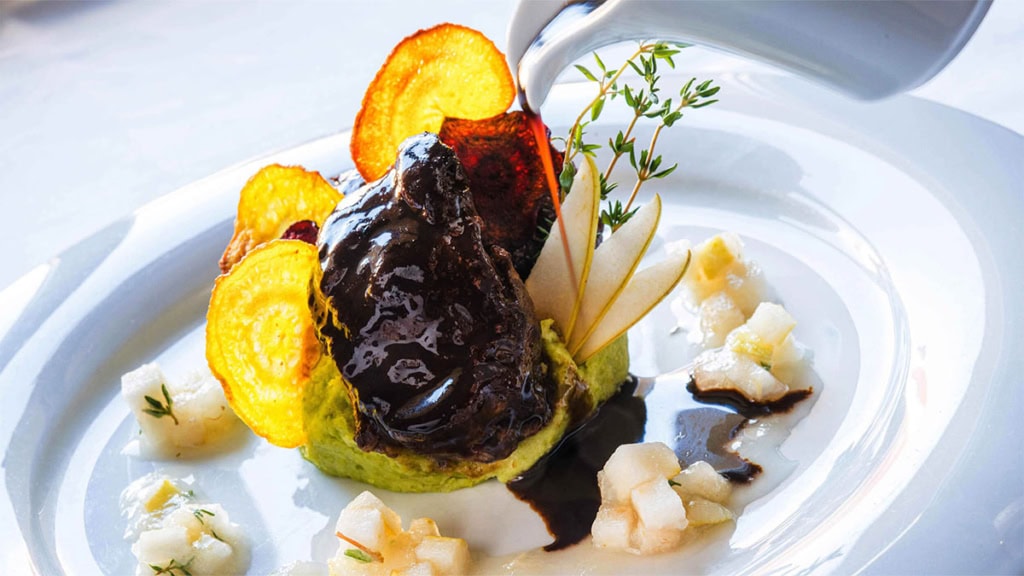 Candle-Light-Dinner-Chemnitz-Dessert Ein Obst-Dessert-Teller.