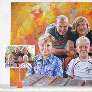 Gemälde von einer Familie als Foto malen lassen