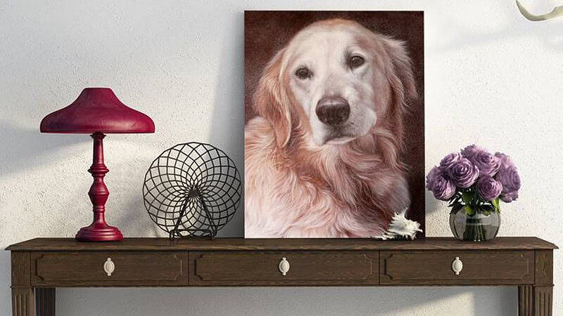 Gemälde von einem Hund als Foto malen lassen