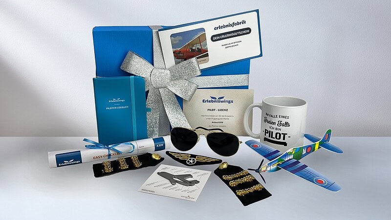 Ansicht der Geschenkbox für Flug Erlebnisse der Erlebnisfabrik