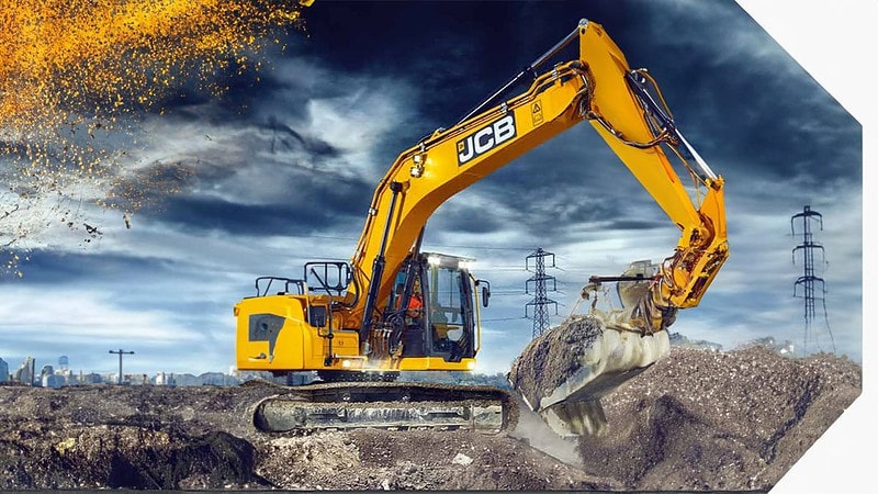 Kettenbagger auf einer Baustelle - Kettenbagger fahren in Wuppertal