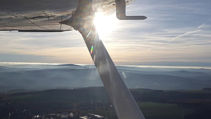 Rundflug über Chemnitz - Aussicht aus dem Flugzeug