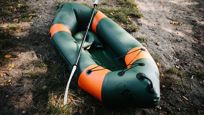 Schlauchboot mieten - Packraft wurde zusammengebaut