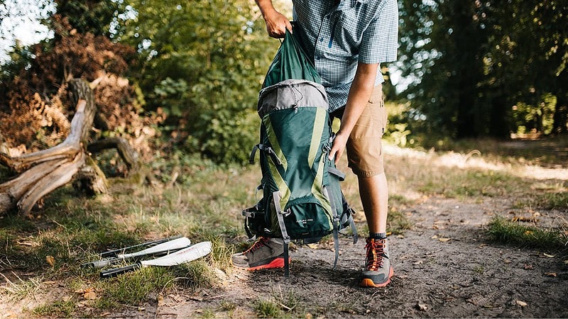 Schlauchboot mieten - Packraft in der Tragetasche - Rucksack