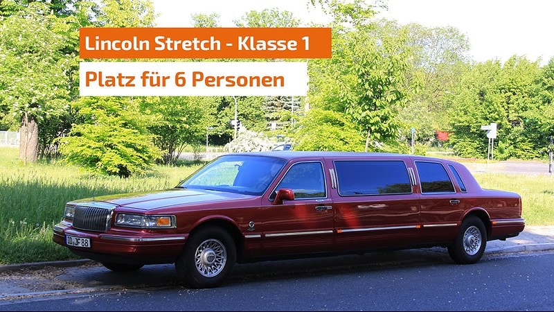 Weinrot Stretchlimousine in Dresden