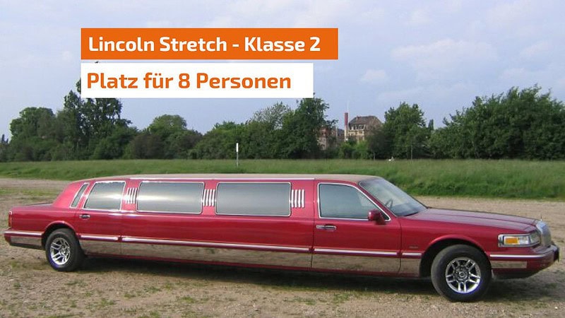 Klasse 2 weinrot Stretchlimousine in Dresden
