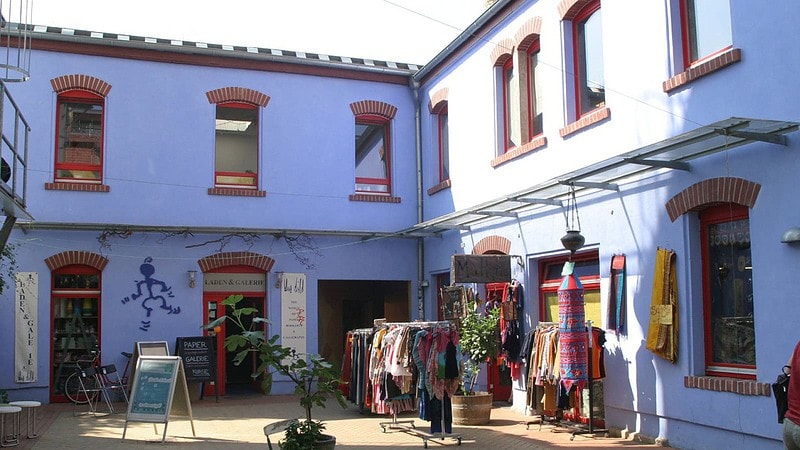 Innenhof in der Dresden Neustadt Rundgang Kühles Blondes