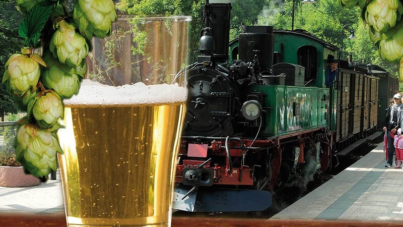 Weißeritztalbahn beim Braumeisters Dampfzug durch das Weißeritztal