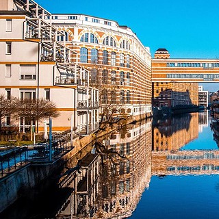 Leipziger Hafen beim Fluss