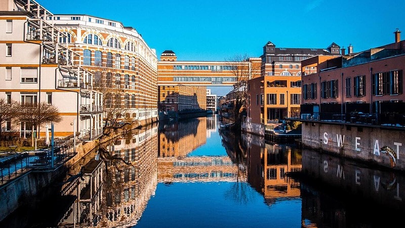 Leipziger Hafen beim Fluss