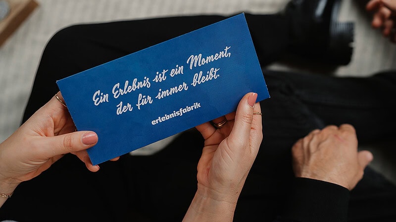 Ansicht des Gutscheins der Erlebnisfabrik