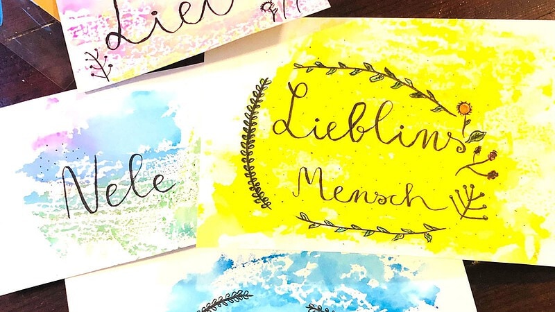 handlettering Workshop - Gestaltete Postkarten