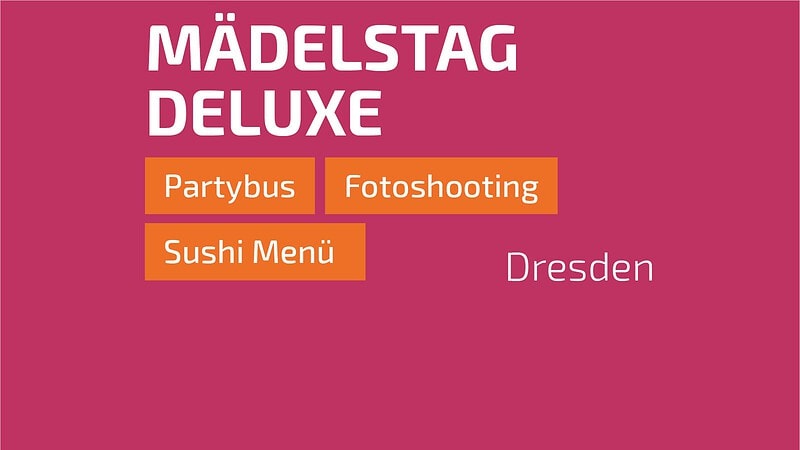 Inhalte vom JGA Mädelstag DELUXE Dresden