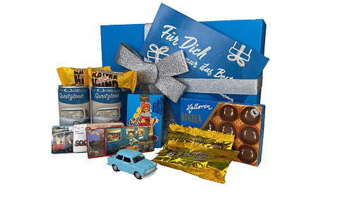 Ansicht der Trabant Geschenkbox
