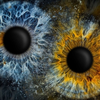 die beiden Iriden stoßen zusammen und erzeugen einen einzigartigen Effekt