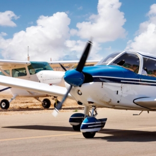 rundfluege-ab-berlin 2 kleine Flugzeuge stehen nebeneinander auf der Startbahn und bereiten sich auf den Abflug vor