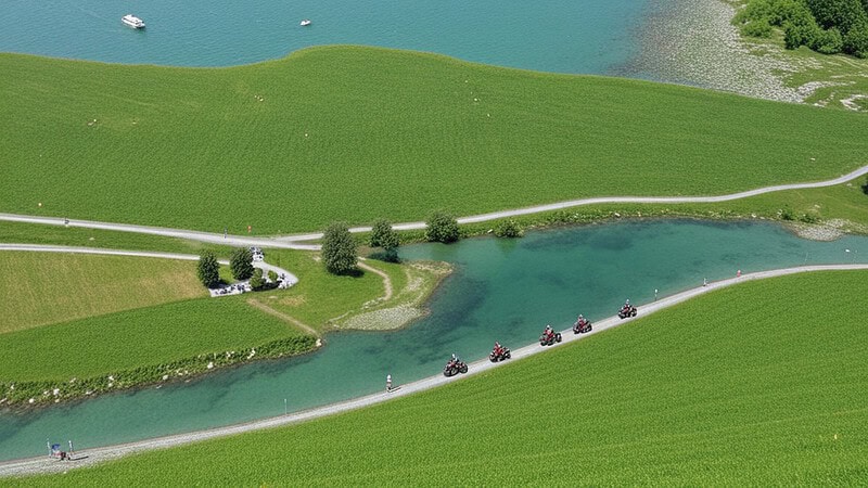 Quad-Kolonne am Bodensee