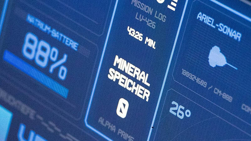 Display welches verschiedene Daten zeigt in der Nemo 3