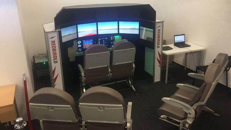 Flugzeugsimulator-Raum