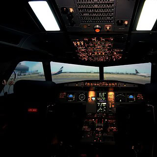 Ansicht eines Flugsimulators