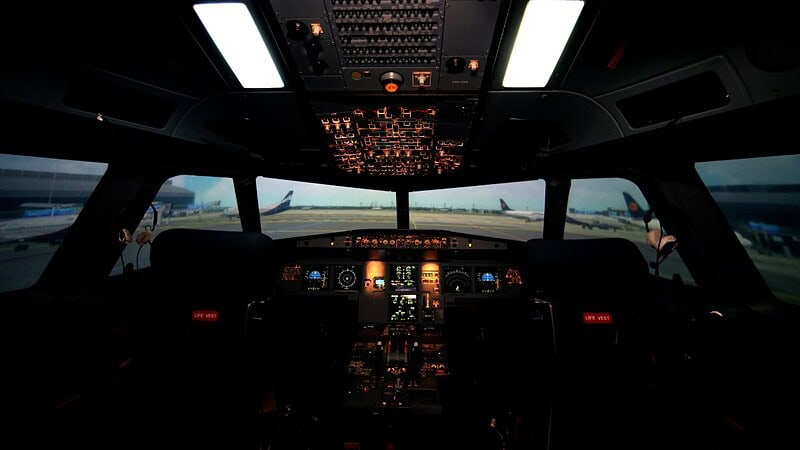 Ansicht eines Flugsimulators