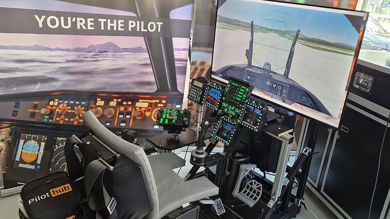 Ansicht des 4D Motion Flugsimulators in Frankfurt am Main